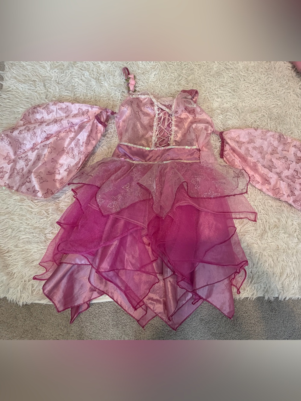 Source Unknown Pink Layered Fairy Costume Dress for Kids